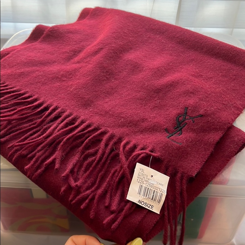 Red-YSL 100% wool scarf
